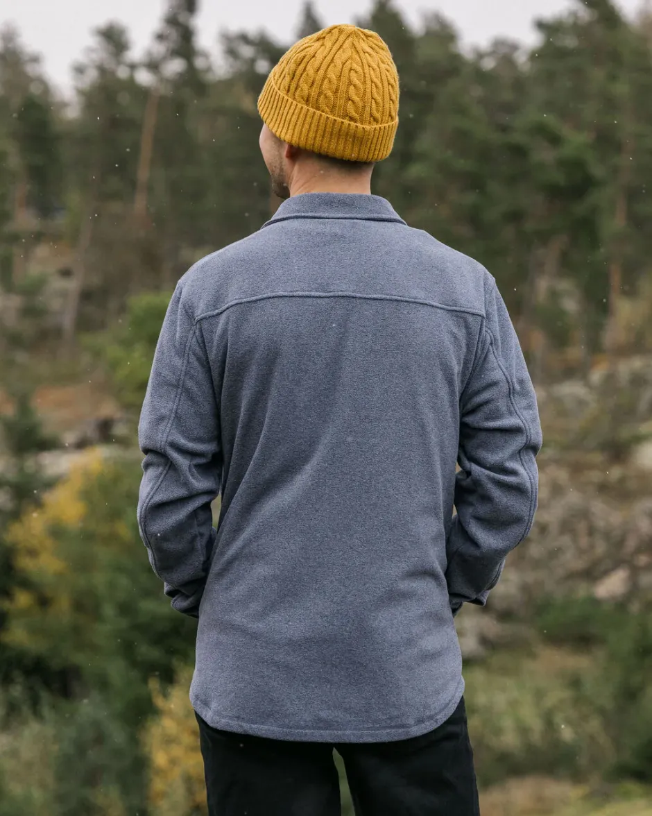 Shirts|Fleece>Passenger Maple Recycled Polar Fleece Shirt Navy Marl