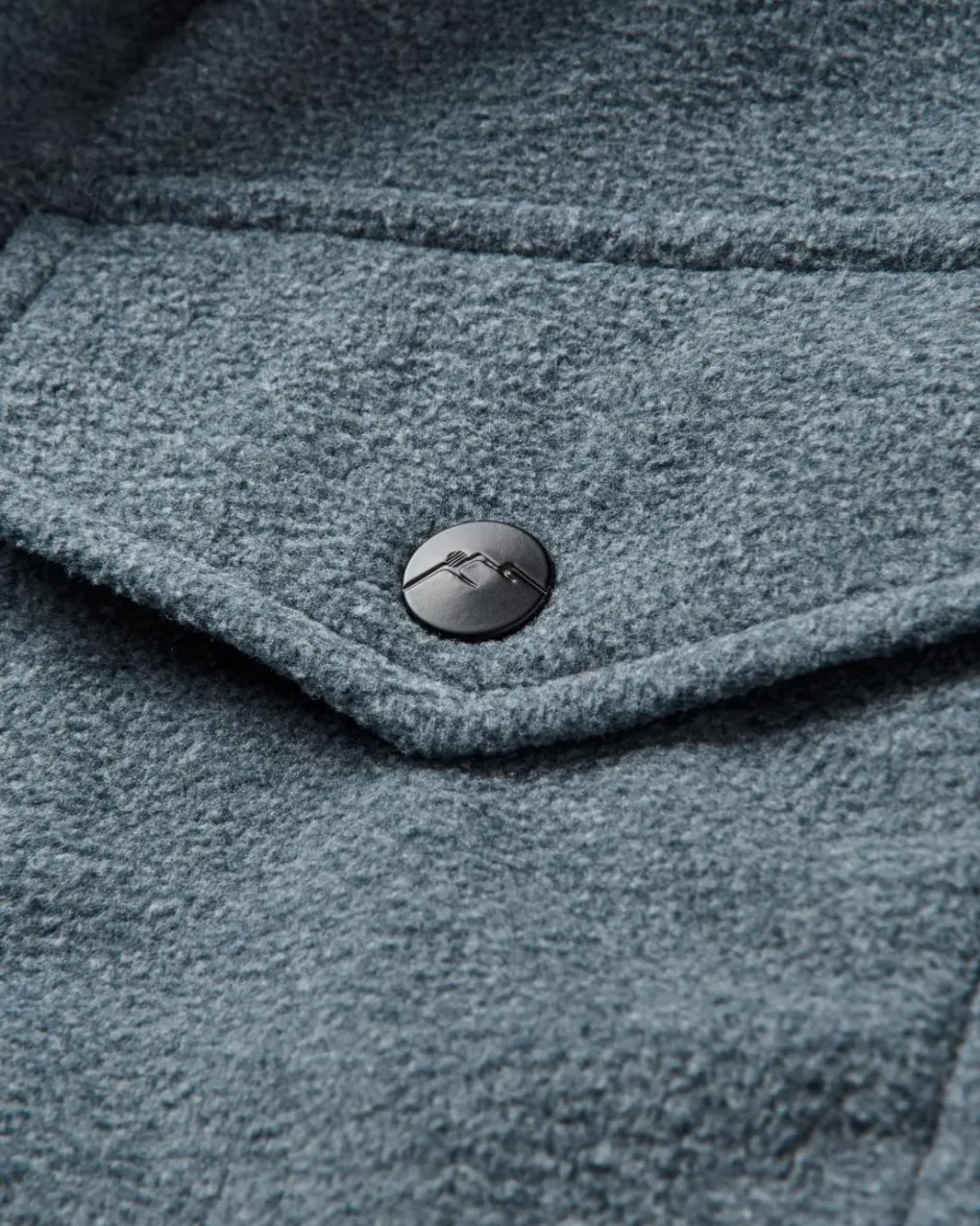 Shirts|Fleece>Passenger Maple Recycled Polar Fleece Shirt Navy Marl
