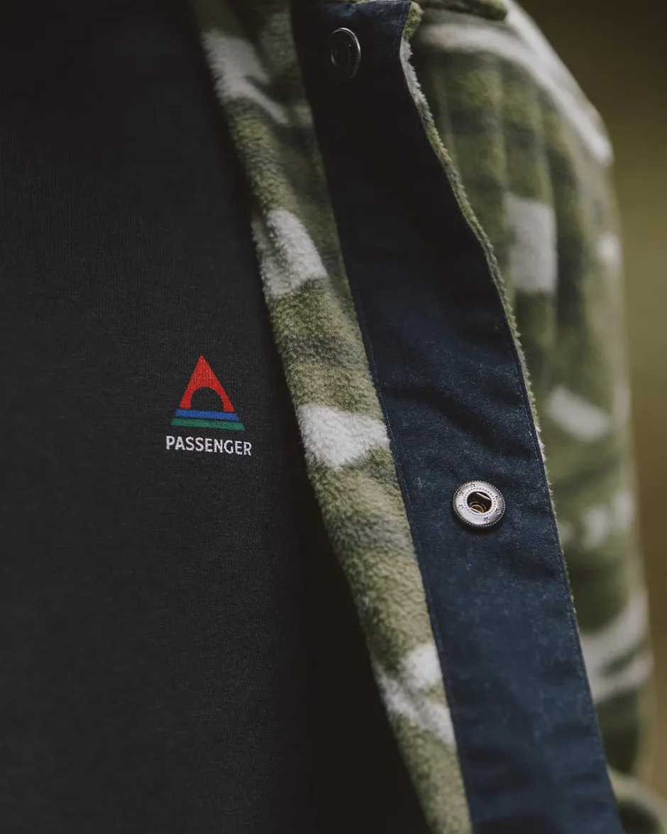 Shirts|Fleece>Passenger Maple Recycled Polar Fleece Shirt Khaki Paddle Geo