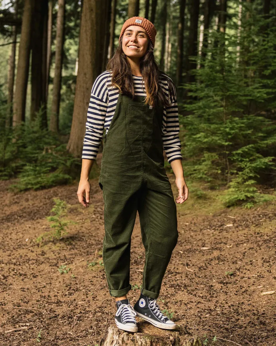 Dungarees & Pants|Winter Road Trip Essentials>Passenger Meadows Organic Cotton Cord Dungarees Fir Tree