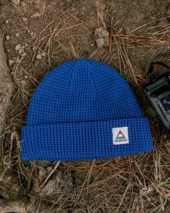 Accessories|Beanies>Passenger Moss Double Layer Recycled Waffle Beanie True Blue