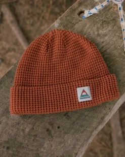 Beanies|Beanies>Floris van Bommel Moss Double Layer Recycled Waffle Beanie Baked Clay