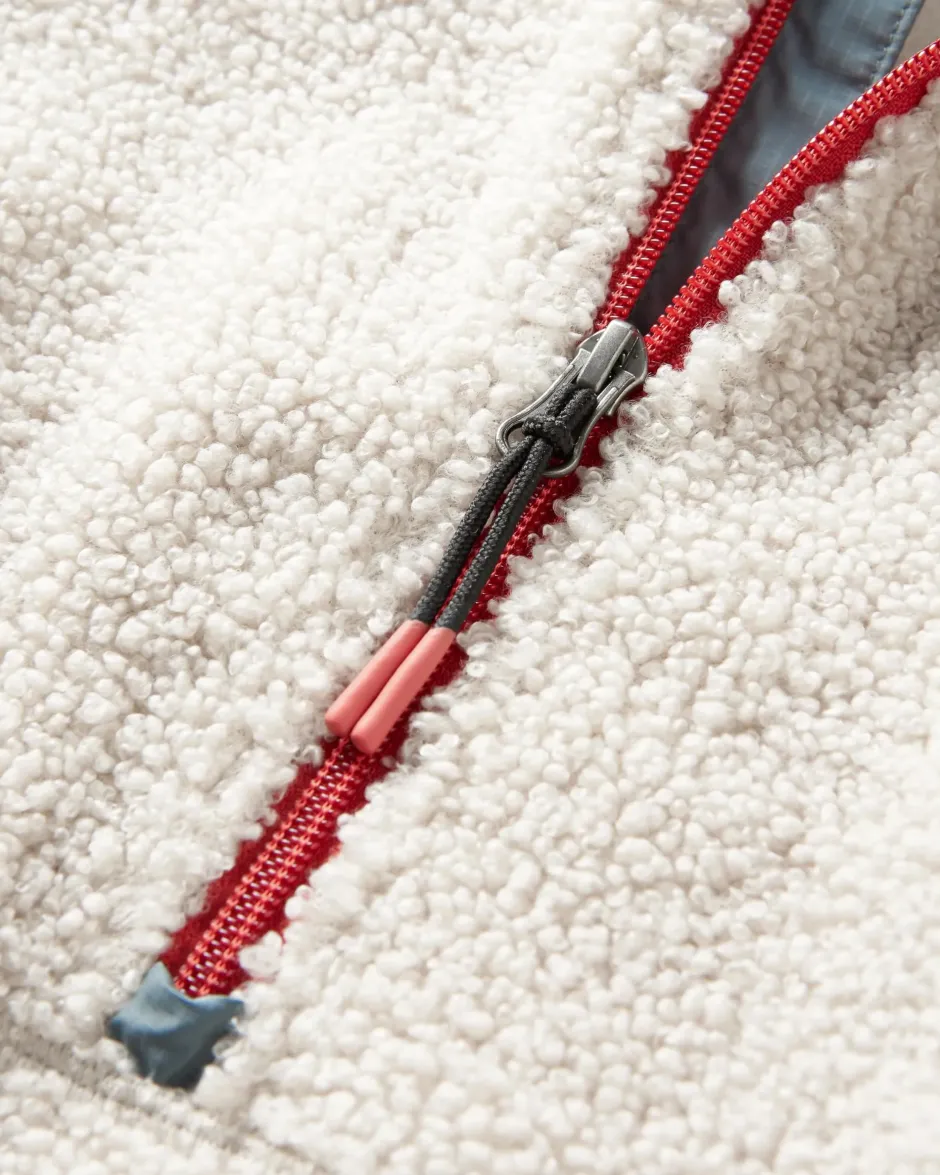 Fleece|Fleece>Floris van Bommel Muse Recycled Polar-Lined Sherpa Fleece Pebble Grey