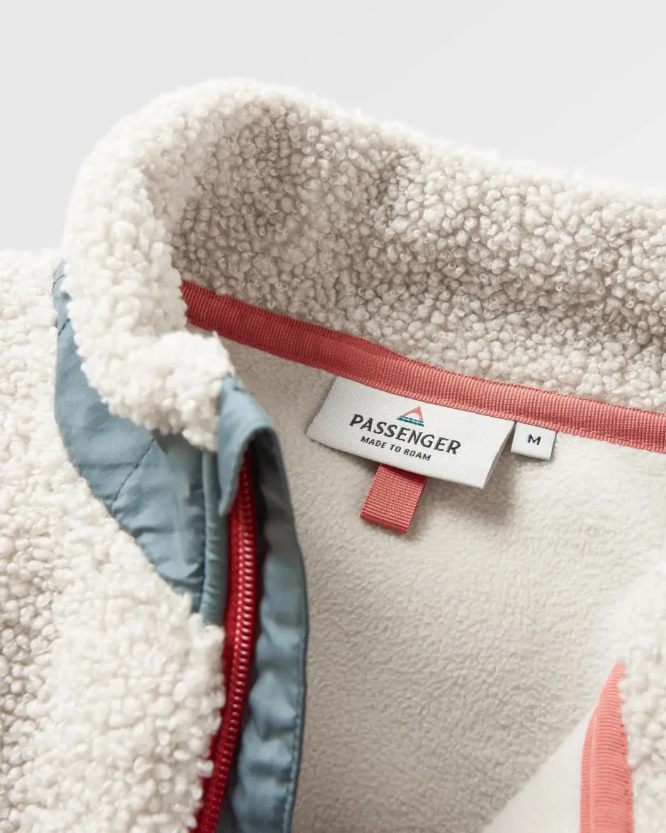 Fleece|Fleece>Floris van Bommel Muse Recycled Polar-Lined Sherpa Fleece Pebble Grey