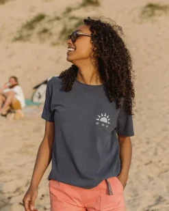 Tops & T-Shirts|Women's Outlet>Passenger Mystic Recycled Cotton T-Shirt Dark Denim