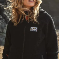 Fleece|Fleece>Passenger North Coast Full Zip Recycled Sherpa Fleece Black