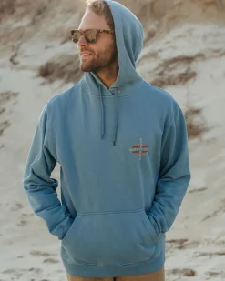 Hoodies & Sweatshirts|Best Sellers>Passenger Oar Recycled Cotton Hoodie Provincial Blue