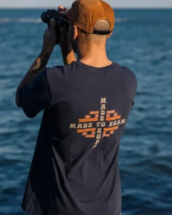 T-Shirts & Tank Tops|Men's Outlet>Floris van Bommel Oar Recycled Cotton T-Shirt Deep Navy