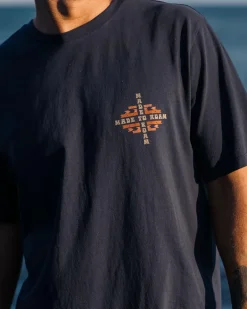 T-Shirts & Tank Tops|Men's Outlet>Floris van Bommel Oar Recycled Cotton T-Shirt Deep Navy
