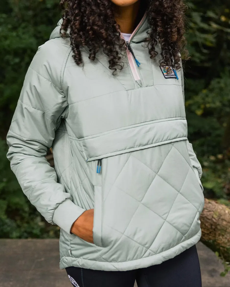 Insulated|Women's Outlet>Passenger Ocean Recycled Insulated 1/2 Zip Jacket Pistachio