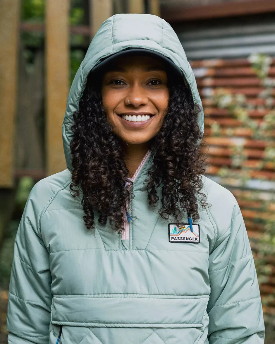 Insulated|Women's Outlet>Passenger Ocean Recycled Insulated 1/2 Zip Jacket Pistachio