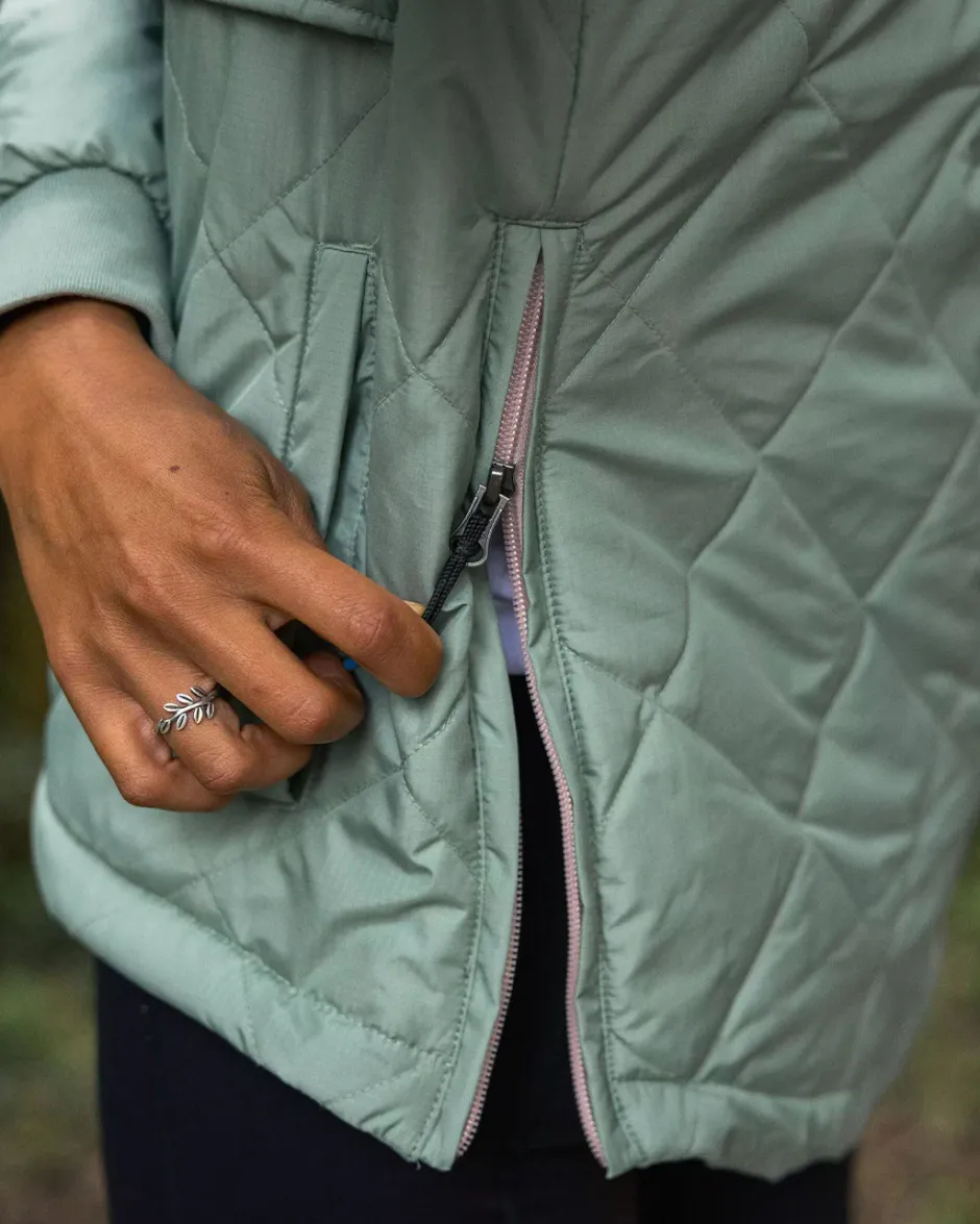Insulated|Women's Outlet>Passenger Ocean Recycled Insulated 1/2 Zip Jacket Pistachio