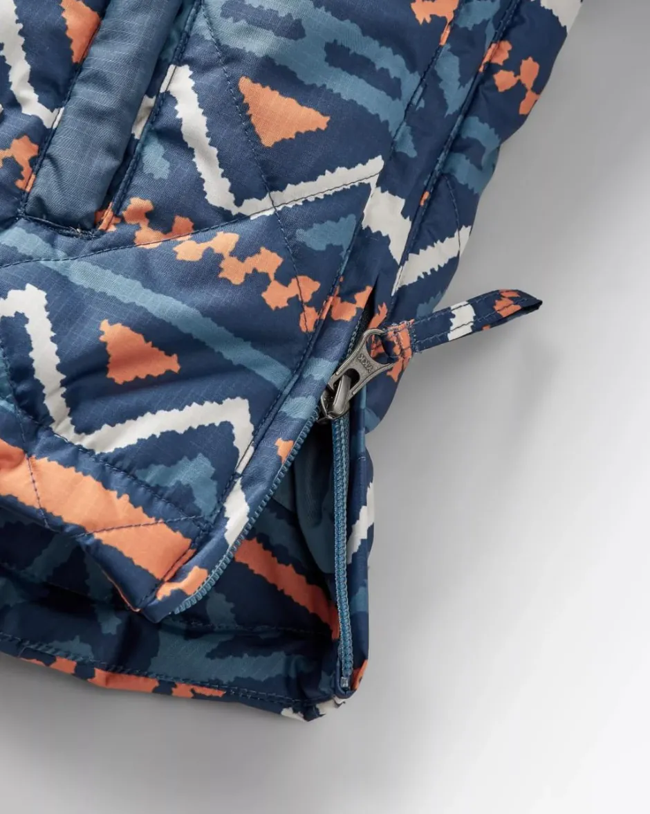 Insulated|Women's Outlet>Passenger Ocean Recycled Insulated 1/2 Zip Jacket Homespun Stripe Navy