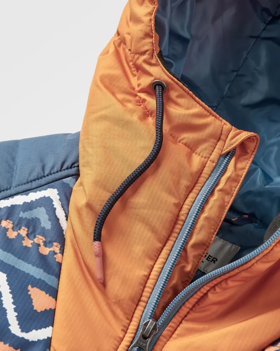 Insulated|Women's Outlet>Passenger Ocean Recycled Insulated 1/2 Zip Jacket Homespun Stripe Navy