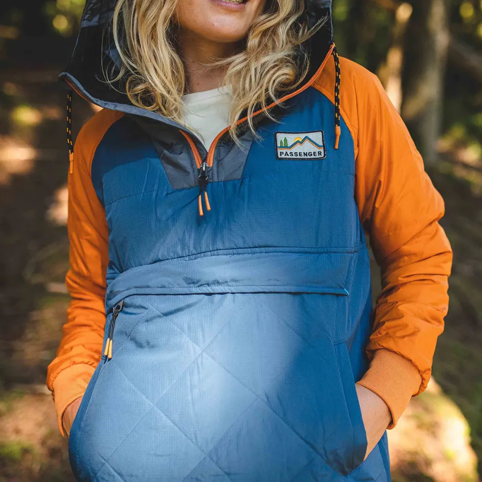 Water Resistant|Insulated>Passenger Ocean Recycled Insulated 1/2 Zip Jacket Ensign Blue