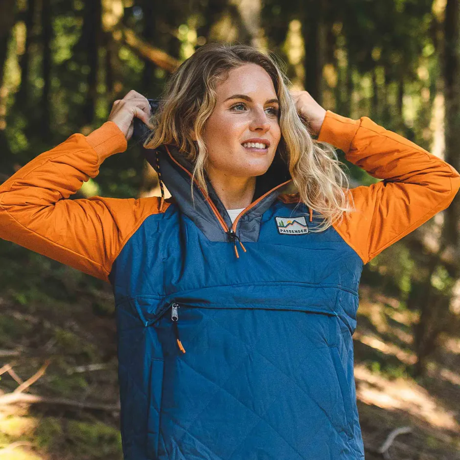 Water Resistant|Insulated>Passenger Ocean Recycled Insulated 1/2 Zip Jacket Ensign Blue