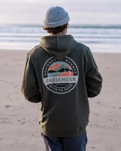 Hoodies & Sweatshirts|Men's Outlet>Passenger Odyssey Organic Cotton Hoodie Khaki Marl
