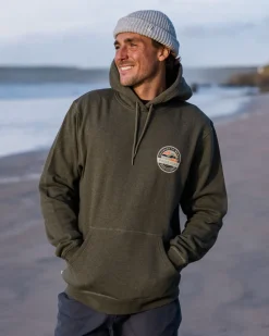 Hoodies & Sweatshirts|Men's Outlet>Passenger Odyssey Organic Cotton Hoodie Khaki Marl