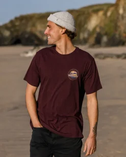 T-Shirts & Tank Tops|Men's Outlet>Passenger Odyssey Organic Cotton T-Shirt Wine Marl
