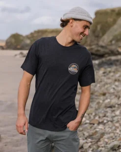 T-Shirts & Tank Tops|Men's Outlet>Passenger Odyssey Organic Cotton T-Shirt Ebony Marl