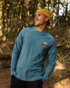 Hoodies & Sweatshirts|Best Sellers>Passenger Odyssey Recycled Cotton Sweatshirt Blue Steel