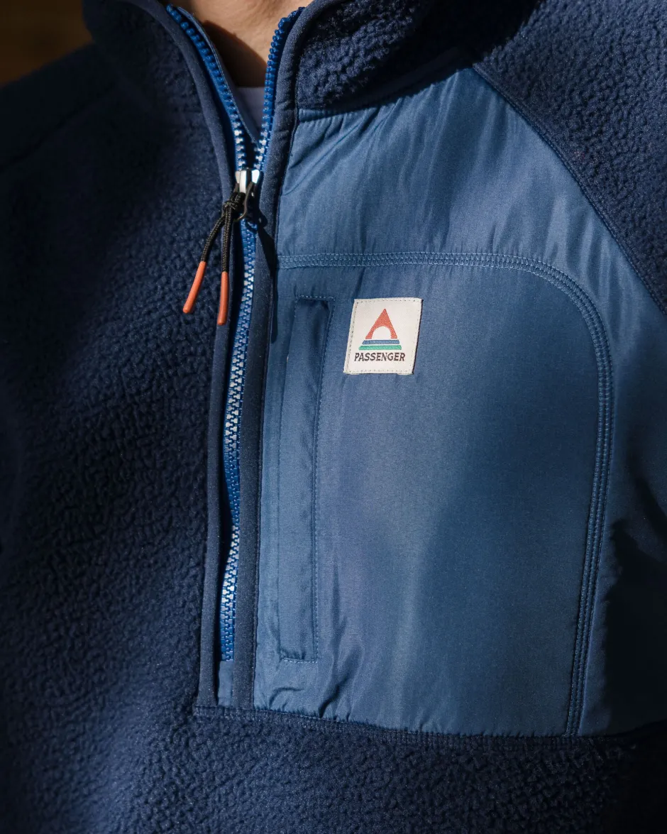 Fleece|Fleece>Floris van Bommel Offgrid 2.0 Recycled Sherpa Fleece Rich Navy