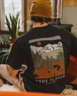 T-Shirts & Tank Tops|Best Sellers>Passenger Open Road Recycled Cotton T-Shirt Black