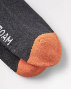 Socks|Socks>Floris van Bommel Organic Midweight Crew Socks Charcoal