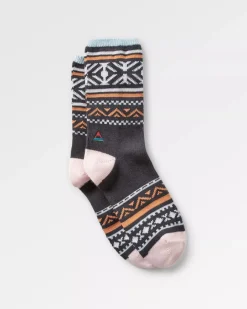 Socks|Socks>Passenger Organic Midweight Patterned Socks Charcoal