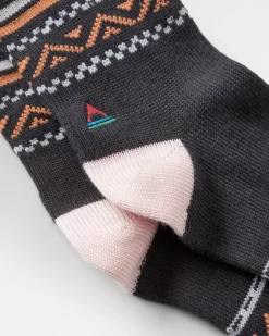 Socks|Socks>Passenger Organic Midweight Patterned Socks Charcoal