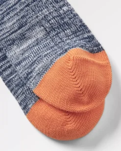 Socks|Socks>Floris van Bommel Organic Midweight Rib Socks Navy