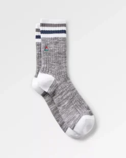 Socks|Socks>Passenger Organic Mid-weight Rib Socks Grey Marl