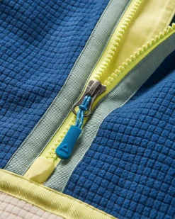 Fleece|Fleece>Floris van Bommel Overlook Recycled Grid Polar Fleece Dark Denim/Pebble Grey