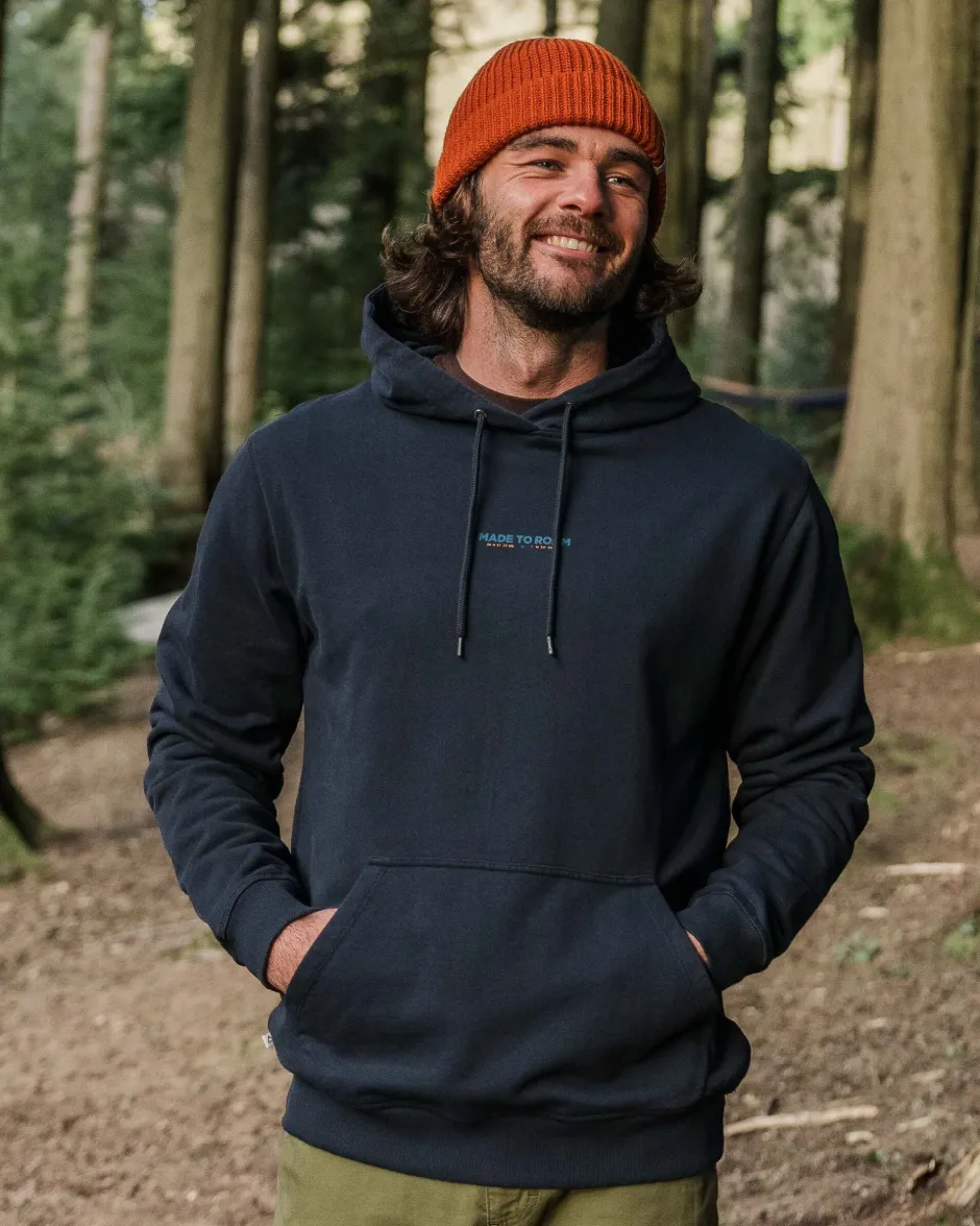 Hoodies & Sweatshirts|Men's Outlet>Passenger Pace Recycled Cotton Hoodie Deep Navy