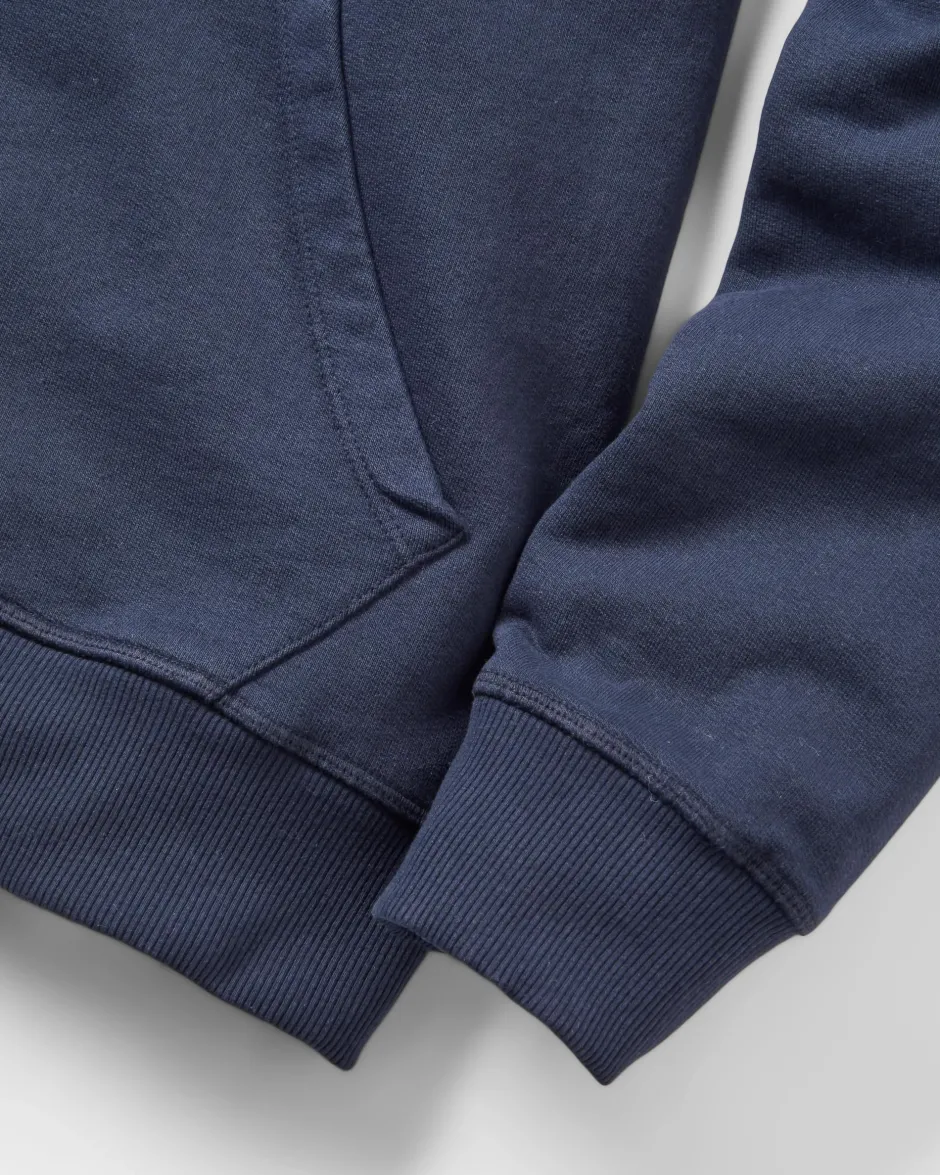 Hoodies & Sweatshirts|Men's Outlet>Passenger Pace Recycled Cotton Hoodie Deep Navy
