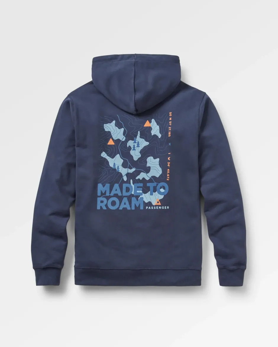 Hoodies & Sweatshirts|Men's Outlet>Passenger Pace Recycled Cotton Hoodie Deep Navy