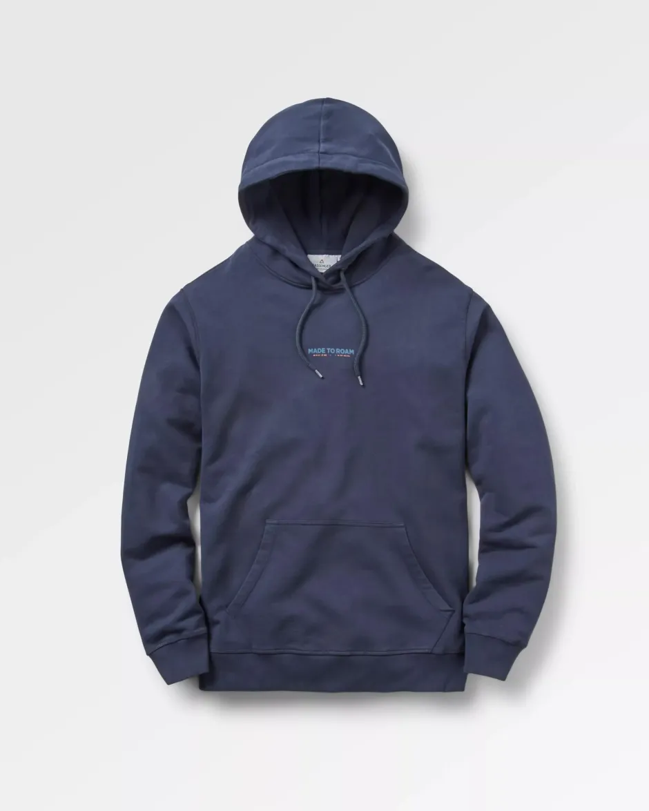 Hoodies & Sweatshirts|Men's Outlet>Passenger Pace Recycled Cotton Hoodie Deep Navy