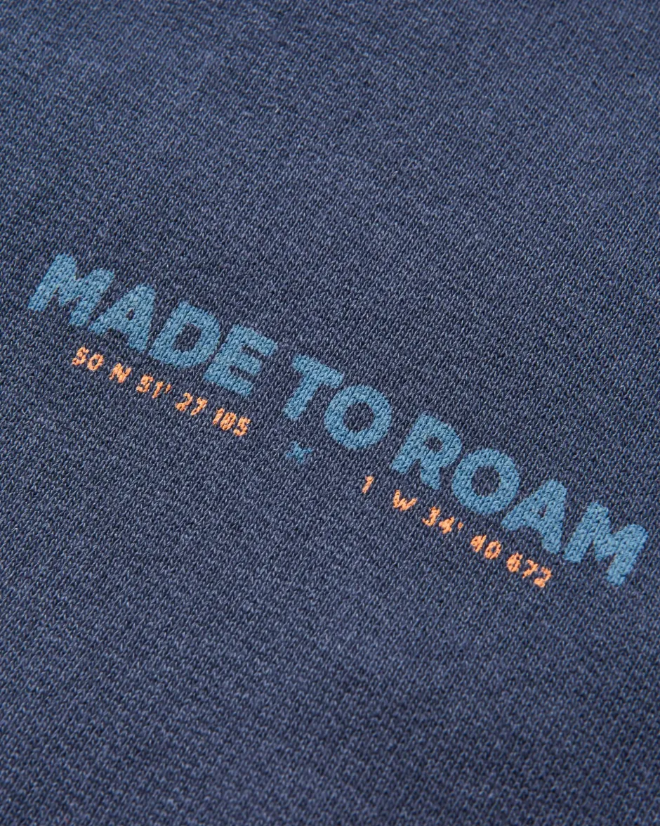 Hoodies & Sweatshirts|Men's Outlet>Passenger Pace Recycled Cotton Hoodie Deep Navy