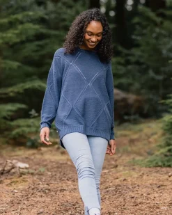 Knitwear|Women's Outlet>Passenger Palm Organic Oversized Knitted Jumper Dark Denim