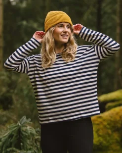 Tops & T-Shirts|Winter Road Trip Essentials>Passenger Panorama Striped LS T-Shirt Deep Navy