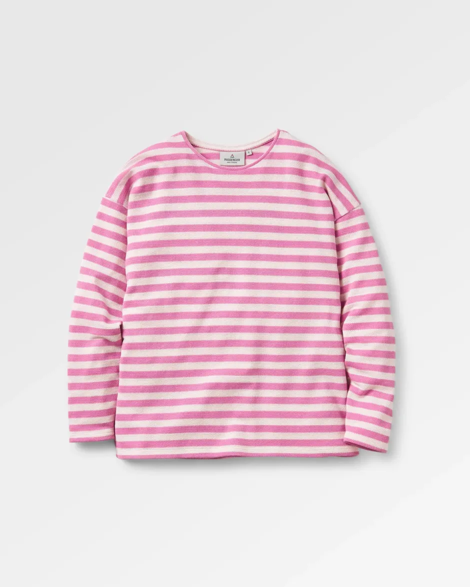 Tops & T-Shirts>Passenger Panorama Striped LS T-Shirt Mauve Haze Stripe