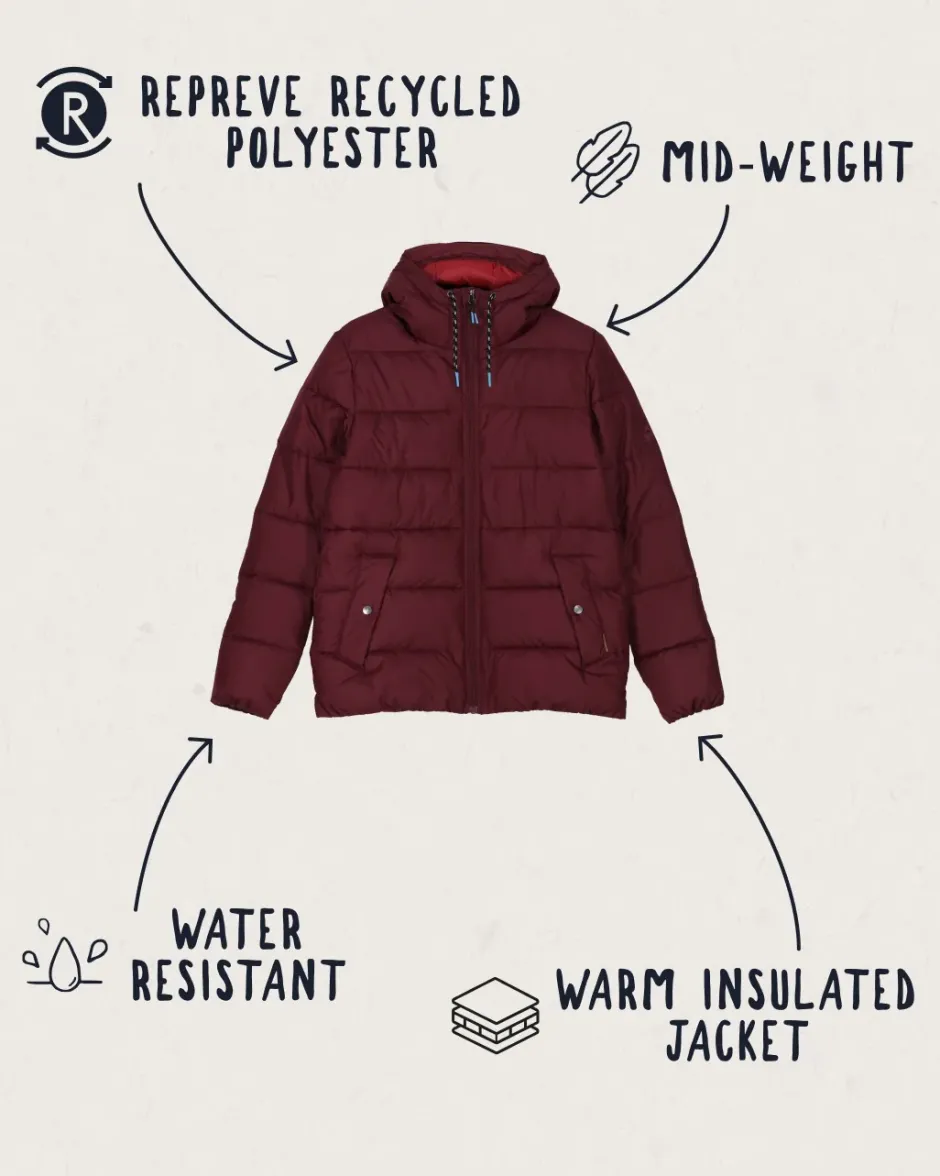 Insulated|Women's Outlet>Passenger Parks Recycled Insulated Jacket Windsor Wine