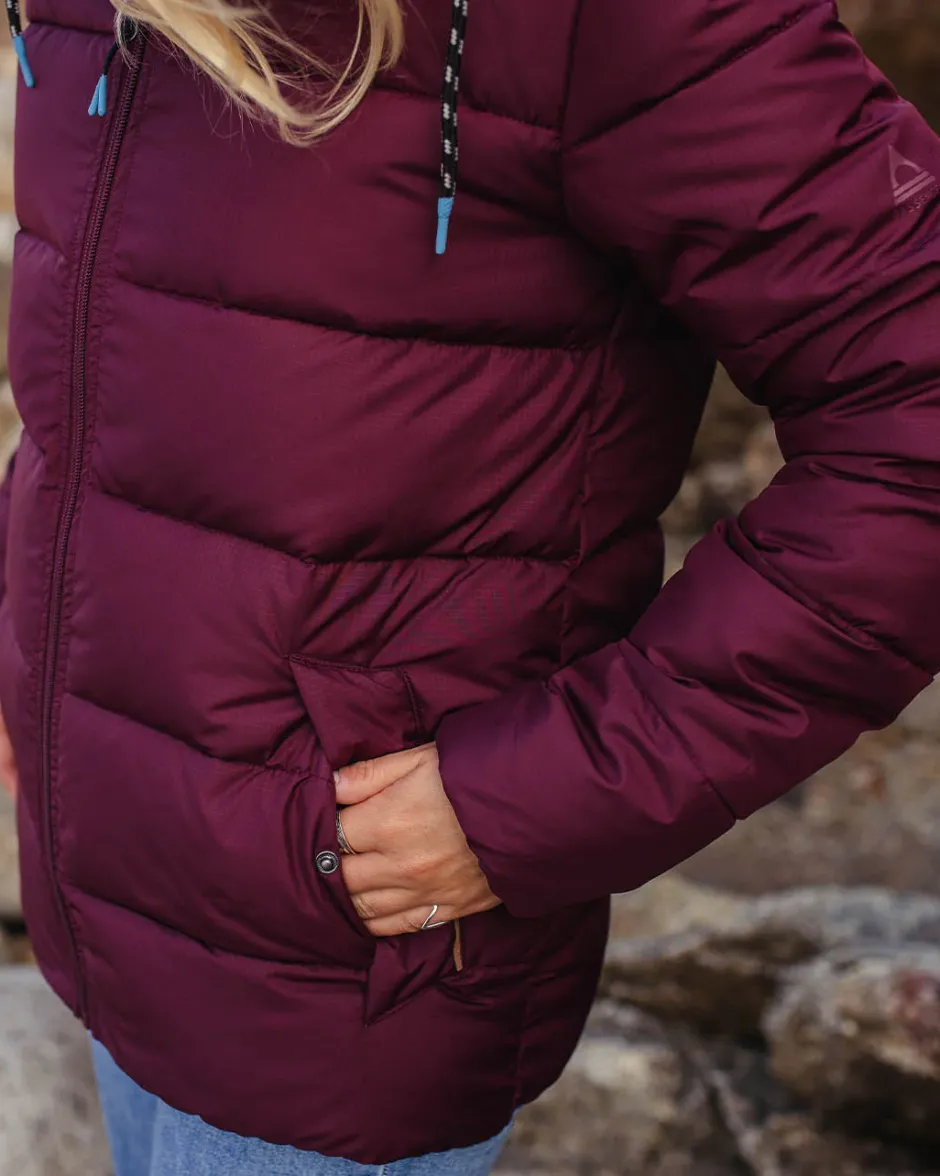 Insulated|Women's Outlet>Passenger Parks Recycled Insulated Jacket Windsor Wine