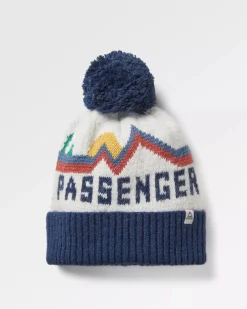 Beanies|Beanies>Floris van Bommel Passenger Recycled Bobble Hat Vintage White