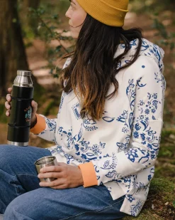 Hoodies & Sweatshirts|Women's Outlet>Passenger Patchwork Recycled Cotton Hoodie Off White