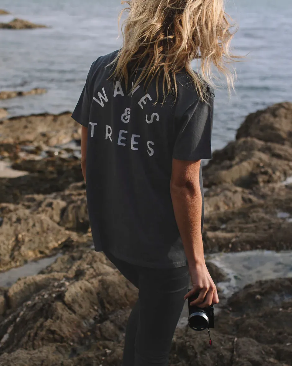 Tops & T-Shirts>Passenger Penida Recycled Cotton T-Shirt Faded Black
