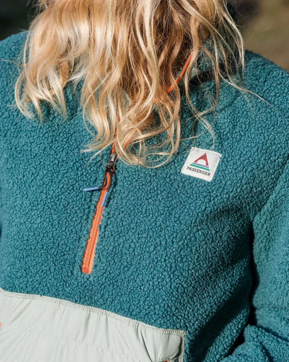 Fleece|Fleece>Passenger Perouse Recycled Polar-Lined Sherpa Fleece Mediterranean