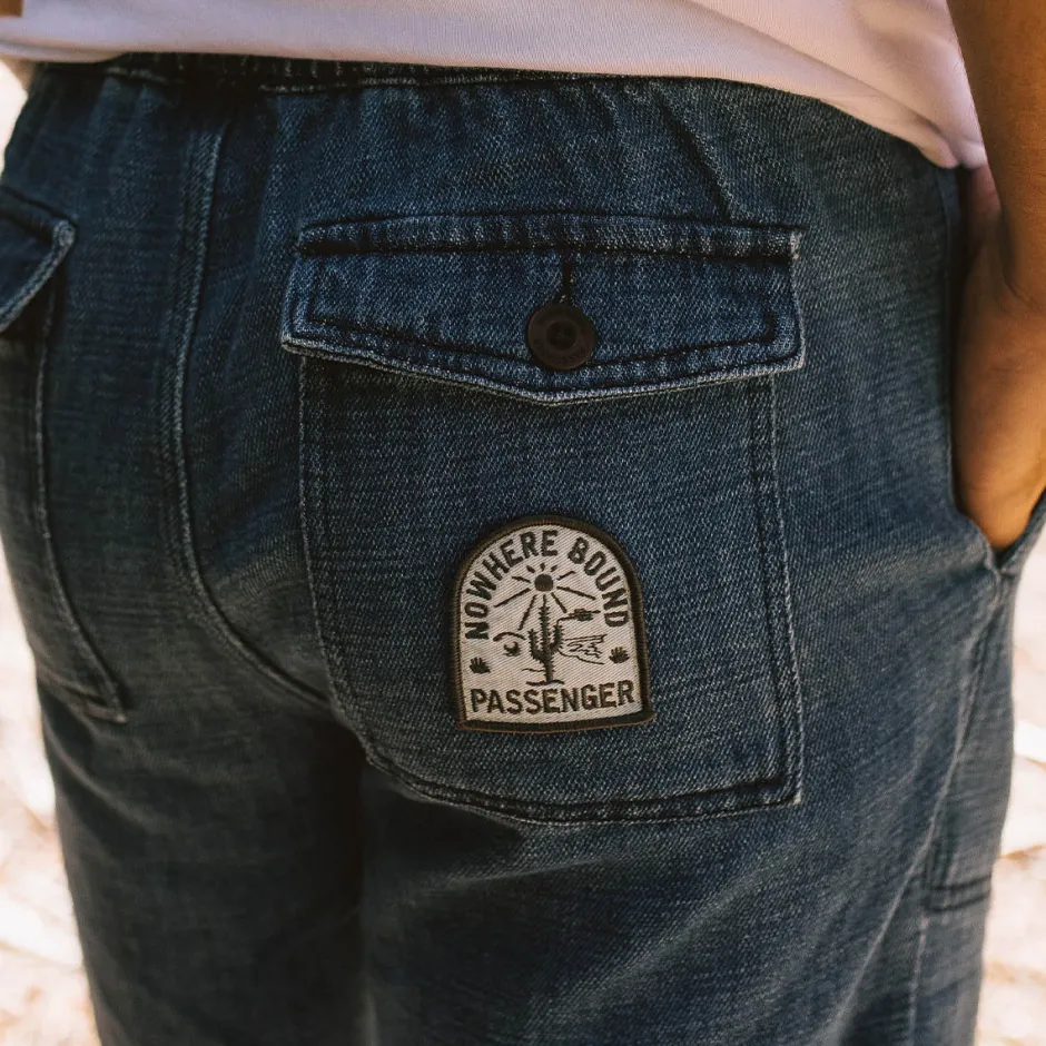 Shorts|Men's Outlet>Floris van Bommel Pine Recycled Cotton Cord Shorts Washed Denim