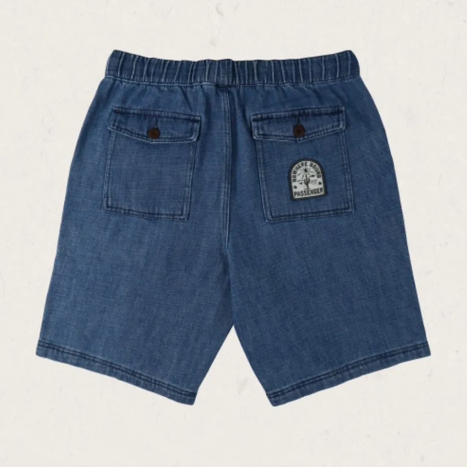 Shorts|Men's Outlet>Floris van Bommel Pine Recycled Cotton Cord Shorts Washed Denim