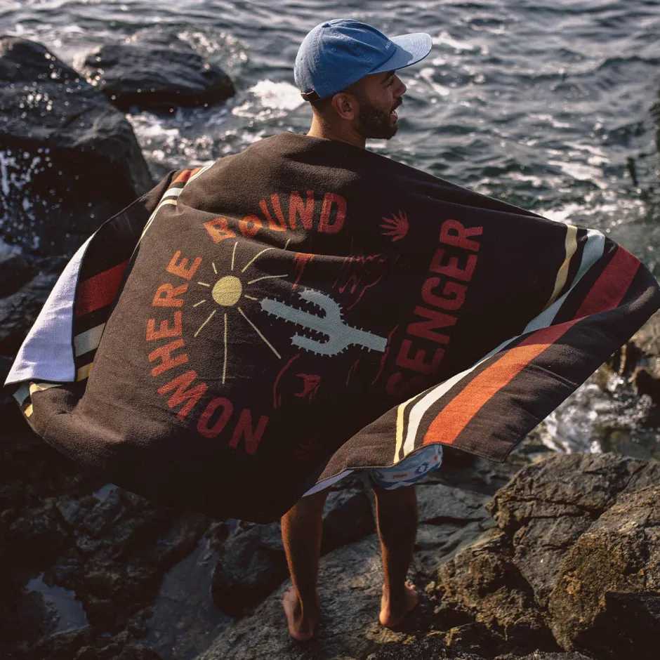 Towels>Floris van Bommel Portland Beach Recycled Towel Faded Black